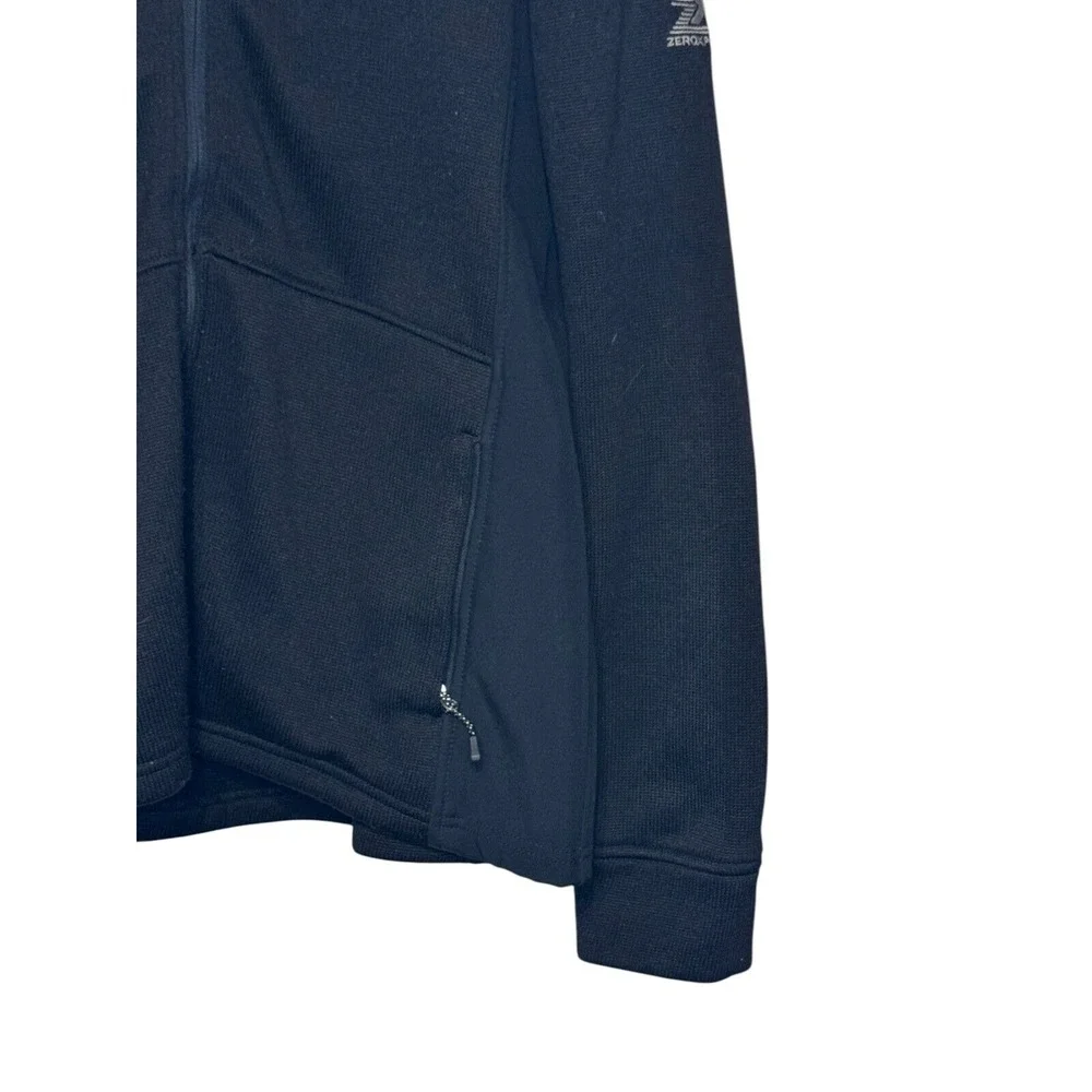 ZeroXposur Men Sweater Full‎ Zip Hooded Zipper Pocket Long Sleeve Black Size XL